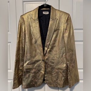Zadig & Voltaire Gold Textured Blazer